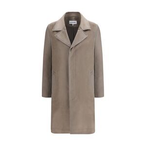 Loewe Men Single-Breasted Brushed Cotton-Blend Fustian Coat